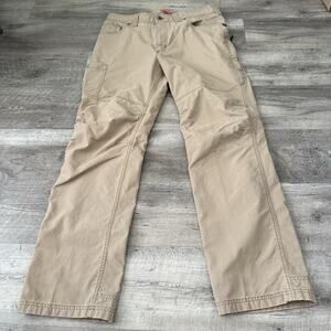 LL Bean Riverton Pants Men 36x32 Cargo Khaki Utility Hiking Outdoors Canvas